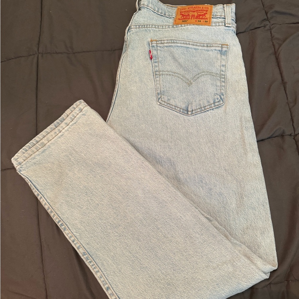 Levi's Classic 505 Light Blue Denim Jeans